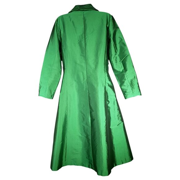 Frances Valentine Dress M Womens Green Lucille Midi Wrap Long Sleeve Polyester - Picture 2 of 6